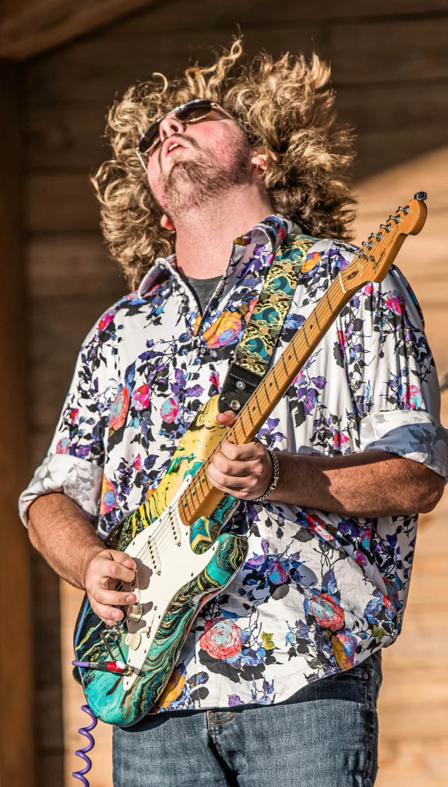 Ty of The Subliners, head back mid-solo